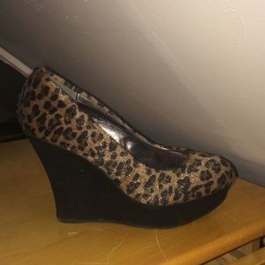 Cheetah pattern women high heels